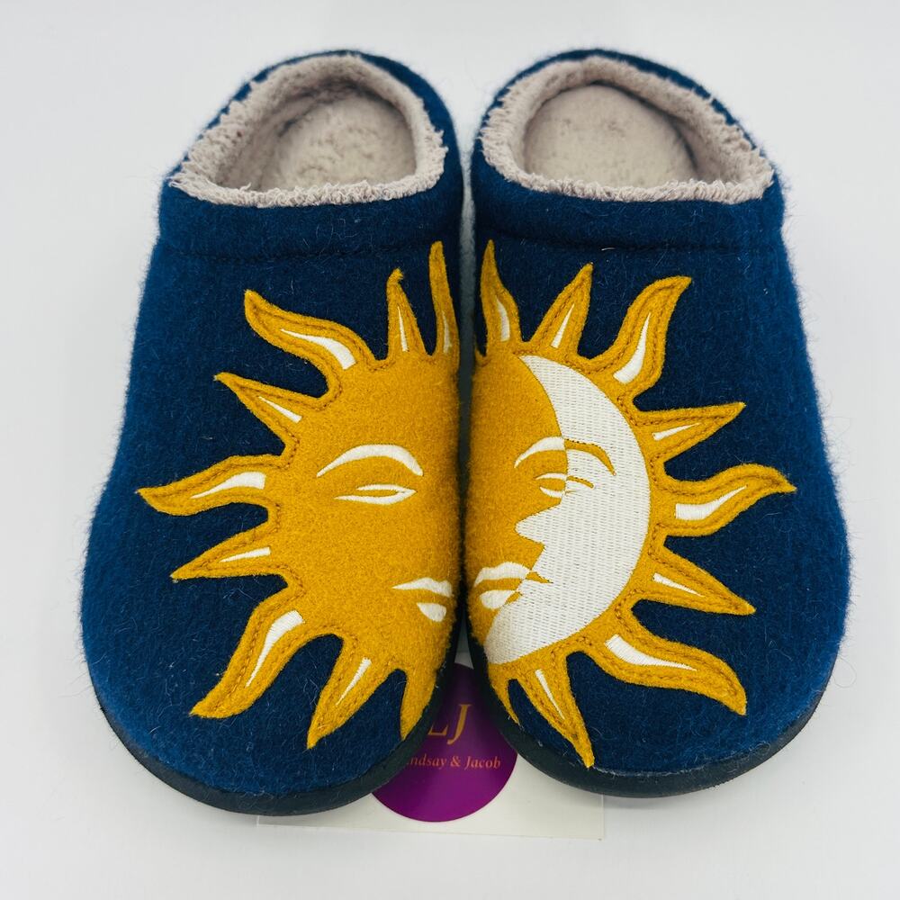 L.L. Bean Women's Daybreak Scuffs Sun Moon Wool Clog Slippers 305194 Size 9